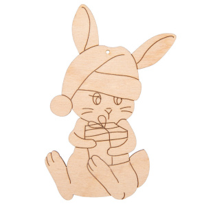 Заготовка деревянная Подвеска  "Зайчик" 10см