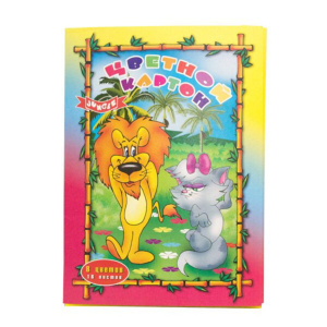 Картон цв. А4  8цв 16лист. немелованный