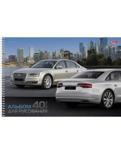 Альбом А4 40л  гребень "Престижные авто"  пл. 100 г/м
