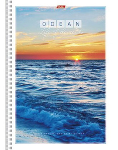 Тетрадь А4  96л кл. спираль "Океан" выб.лак