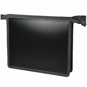 Папка д/тетрад. А5 1отд. на молнии сверху   Офис непрозр. Чёрная