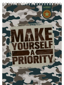 Блокнот А6  40л  "Камуфляжный дизайн - 5" на спирали