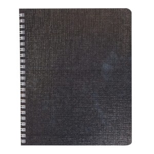 Тетрадь А5  48л кл. гребень бумвинил Hatber "Серебро"