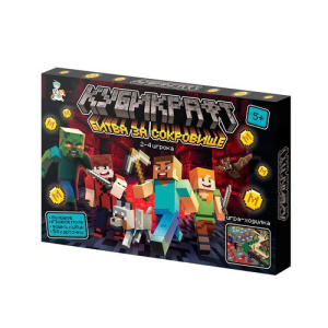 Игра настольная "Кубикрафт" Битва за сокровища 5+