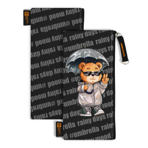 Пенал-косметичка (195*90) молния, микрофибра "Крутой мишка"