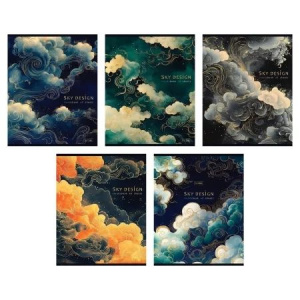 Тетрадь А5 48л кл. Hatber "Sky design" мат.лам., 3Dфольга, 5 диз.в спайке