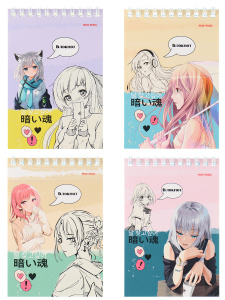 Блокнот А6  40л гребень "Красота и обояние" клетка