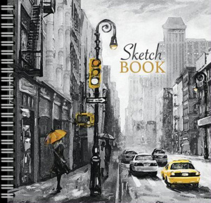 Скетчбук 200*200мм  20л., гребень, 300гр/м2 "Город"