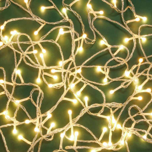 Гирлянда электрическая 10м 120LED светодиодная, нить, 8 режимов, 220В, шампань