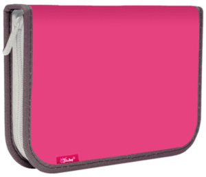 Пенал 1 отд. с откидной пл. (190*130)  Розовый-серый, ткань