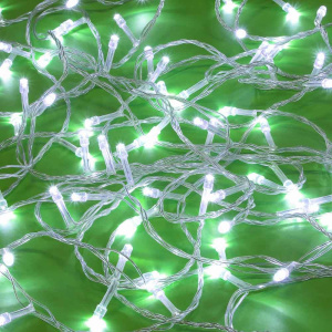 Гирлянда LED светодиодная 180 л. белый провод 14м, вьюн, 220В, мультицвет