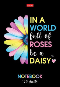 Блокнот А5 7БЦ 120л "Маргаритка" кл, поролон, глян.лам.