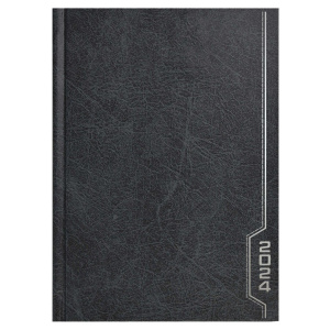 Ежедневник дат. 2024г А5 160л., 7БЦ, бумвинил "Графит" тисн.фольгой