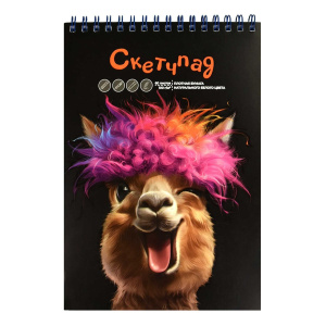 Скетчпад А5  60л., гребень, 100гр/м2 "Заводная альпака"