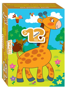 Пазлы   12 элементов  213*154мм.  "Жираф" (Mini-maxi)