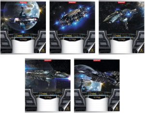 Тетрадь А5 18л лин.,  Космические корабли