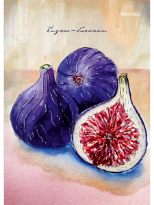 Блокнот А6 7БЦ  80л "Сладкие инжиры" кл., глянц.лам.