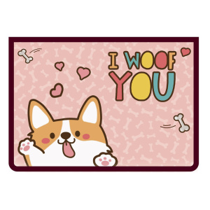 Папка д/тетрад. А4 (325*230*55) молния сверху, пластик "Woof"