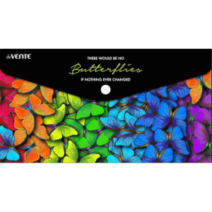 Конверт на кнопке  с рисунком 260*140 мм Butterfly 0,15мм, travel-size