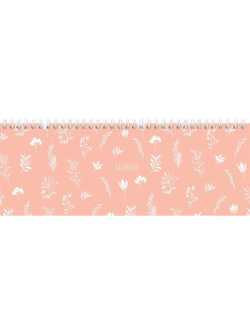 Планинг недат. 105*290мм  56л., 7БЦ гребень "Цветочный паттерн - 1" мат.лам., лен