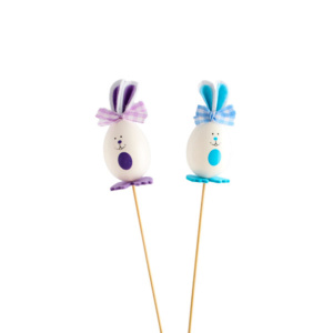 Сувенир "Кролик пасхальный" на палочке, 5 см, ассорти