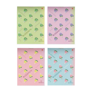 Блокнот А5  40л "Арбузики" скрепка, клетка, ассорти