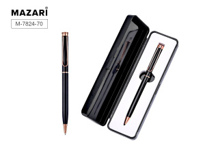 Ручка с пов.мех. в футляре "Bello B" шарик.,1,0мм, металл., синие чернила