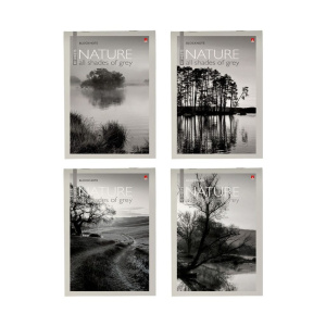 Блокнот А5  40л скоба "Природа" клетка, ассорти