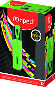 Текстовыделитель MAPED 1-5мм, классик, зелёный