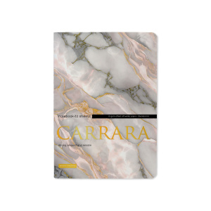Записная книжка А6  32л. картон, мягк.пер. "Carrara" лин.