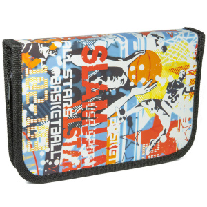 Пенал 1 отд. (200*130*30) молния, картон soft-touch "All stars"