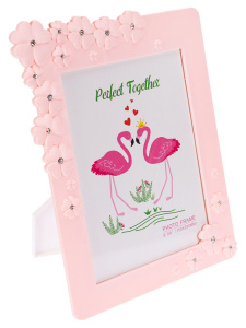 Фоторамка на 1 фото 26*18см (15*20см) Нежные цветы, розовая