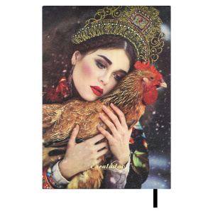Ежедневник недат. А5 120л. кожзам, мягк.пер. "#Маргарита Карева. Золотой петушок" ляссе