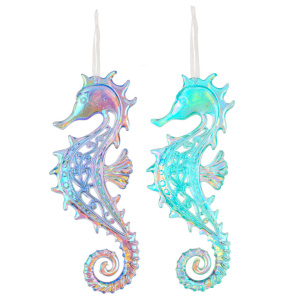 Подвесное украшение 14 см "Морской конек" пластик, 2 цвета