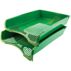 Лоток д\бумаг гориз.Simple зеленый непрозрачный