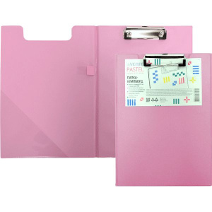 Клипборд А4, Pastel розовый, пластик 2 мм