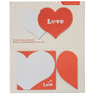 Набор с липким краем  "Сердечки", 100*60мм, 75*75мм, 40*75мм