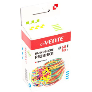 Резинки для денег   50гр., 60мм, цветные, в диспенсере