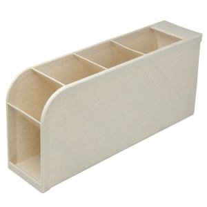 Подставка наст. "Simple" 20*9*5см , пластиковая, 5 секций, бежевая