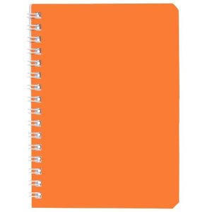 Блокнот А6  80л гребень "SoloMatte. Шафран" клетка, софт-тач, перф.на отрыв