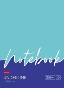 Тетрадь А4 7БЦ  80л кл. сшивка Hatber "Underline" 5-цв. блок, мат.лам.*