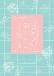 Тетрадь А4 7БЦ  80л кл. сшивка Hatber "В моём стиле" 5-цв. блок, мат.лам, 3Dфольга*