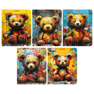 Тетрадь А5 48л кл. Полиграф Принт "Медвежонок Тедди" твин УФ-лак, белизна 100%