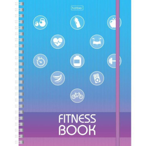 Фитнес дневник А5 96л "Спорт как стиль жизни" со справ.инф., глянц.лам, гребень, на резинке