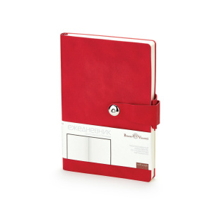 Ежедневник недат. А5 136л., мягк.обл., иск.кожа "Primavera. Красный" магнит.хлястик, ляссе