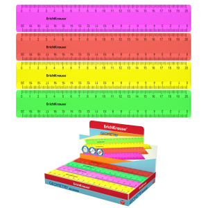 Линейка 20 см  "Neon Solid", ассорти