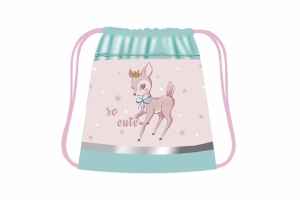 Мешок для обуви 1 отд, 415*340, карман, светоотр. "Олененок"