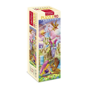 Пазлы   90 элементов  290*110мм.  ПАНОРАМА "Приручить дракона"