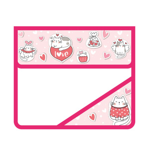 Папка д/тетрад. А5 (230*190*50) 2отд. на липучке, пластик "Любимые котята"