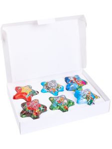 Подвесное украшение  8см "Звездочка" металл, с предсказаниями